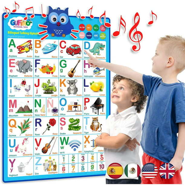 Educational Preschool Posters for Toddlers ABC Wall Chart Kindergarten